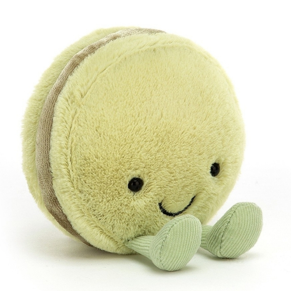Jellycat Amuseable Max Macaron Pistachio 4.7x4" Soft and Plush BNWT Authentic